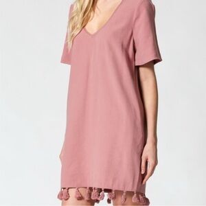 Fate Bungalow Tassel Mauve Pocket Dress Women’s Size Medium